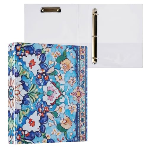Ordner mit 3 Ringen, 1 und 1/2 Zoll, mit Klemmbrett, 1/2 Packungen, College-Binder für Studenten, Hardcover, Bohemian, Boho, Vintage-Stil Ordner mit 3 Ringen, 1 und 1/2 Zoll, mit Klemmbrett, 1/2 Packungen, College-Binder für Studenten, Hardcover, Bohemian, Boho, Vintage-Stil von Foiosoh