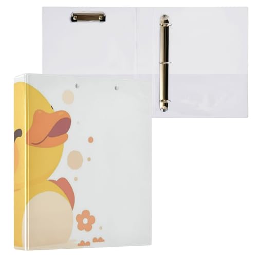 Ordner mit 3 Ringen, 3,5 cm, mit Taschen, 1/2er-Pack, Ordner für Studenten, 200 Blatt, Cartoon-Ente Ordner mit 3 Ringen, 3,5 cm, mit Taschen, 1/2er-Pack, Ordner für Studenten, 200 Blatt, Cartoon-Ente von Foiosoh