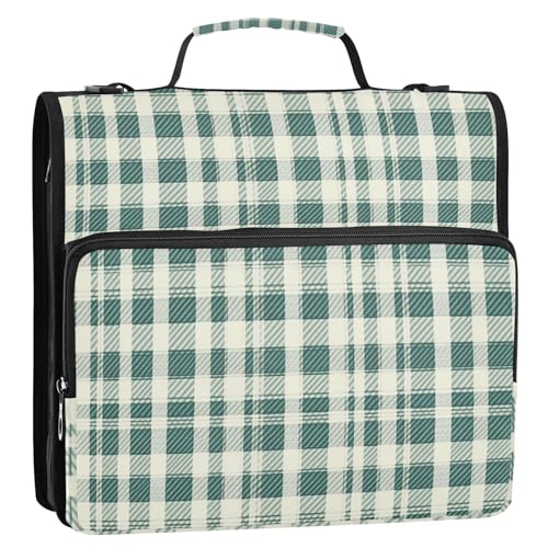 Ringbuch-Organizer mit Schultergurt, wasserdicht, mit Reißverschluss, 3,8 cm, Blaugrün, 3,8 cm, für Schule und Büro Ringbuch-Organizer mit Schultergurt, wasserdicht, mit Reißverschluss, 3,8 cm, Blaugrün, 3,8 cm, für Schule und Büro von Foiosoh