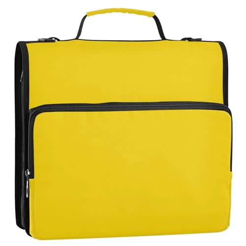 Ringbuch mit 3 Ringen, 3 Ringe, goldfarben, mit Reißverschluss, inklusive Reißverschlusstasche, Dokumenten-Aufbewahrungstasche für Schule/Büro Ringbuch mit 3 Ringen, 3 Ringe, goldfarben, mit Reißverschluss, inklusive Reißverschlusstasche, Dokumenten-Aufbewahrungstasche für Schule/Büro von Foiosoh