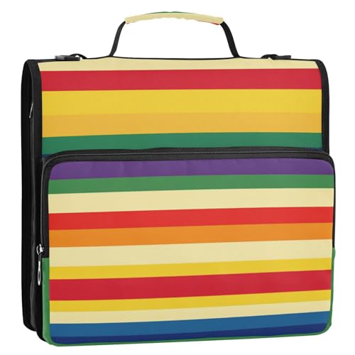 Ringbuch mit 3 Ringen, mit Reißverschluss, mit Gurt, einfach zu transportieren, für Schule, Büro Ringbuch mit 3 Ringen, mit Reißverschluss, mit Gurt, einfach zu transportieren, für Schule, Büro von Foiosoh