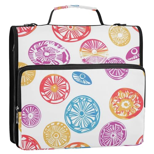 Ringbuch mit 3 Ringen, mit Schultergurt und Griff, inklusive Reißverschlusstasche, Dokumenten-Organizer-Tasche für Mittelschule, 3,8 cm, Weiß Ringbuch mit 3 Ringen, mit Schultergurt und Griff, inklusive Reißverschlusstasche, Dokumenten-Organizer-Tasche für Mittelschule, 3,8 cm, Weiß von Foiosoh