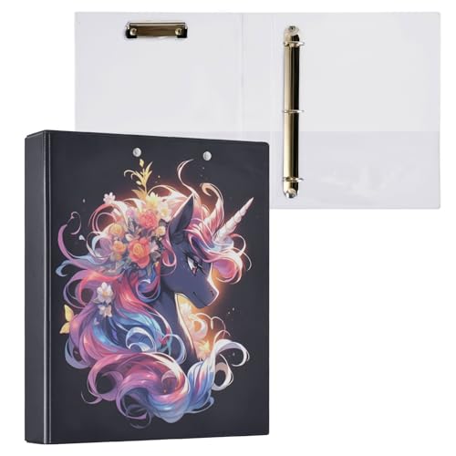 Runde Ringbücher 1 und 1/2 Zoll Ordner mit Klemmbrett 1/2 Packungen Schulordner 200 Blatt Lustige Einhörner Blumen Runde Ringbücher 1 und 1/2 Zoll Ordner mit Klemmbrett 1/2 Packungen Schulordner 200 Blatt Lustige Einhörner Blumen von Foiosoh