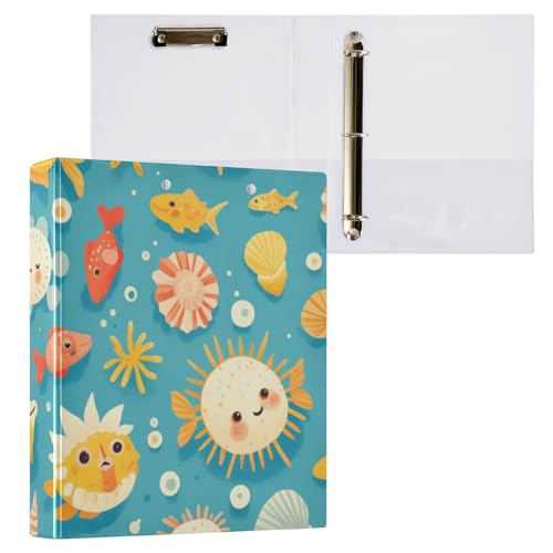Runde Ringbücher mit Klemmbrett, 3,8 cm, 1/2 Packungen, Schulbedarf, Hardcover, niedliche Fischmuscheln Runde Ringbücher mit Klemmbrett, 3,8 cm, 1/2 Packungen, Schulbedarf, Hardcover, niedliche Fischmuscheln von Foiosoh