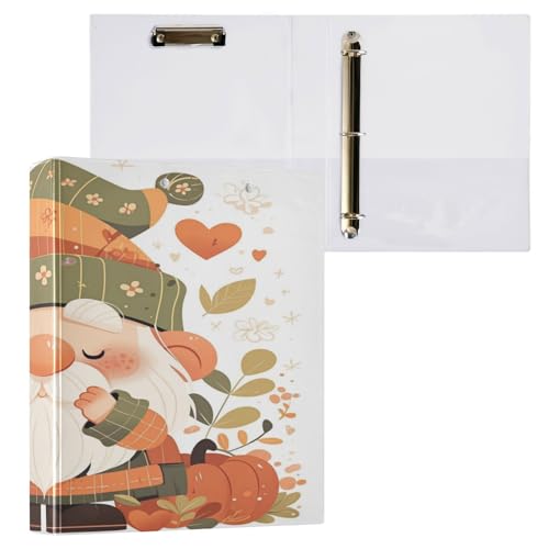 Runde Ringbücher mit Klemmbrett, 3,8 cm, 1/2 Stück für Briefgröße (27,9 x 21,6 cm), 200 Blatt, niedlicher bezaubernder Zwerg von Foiosoh