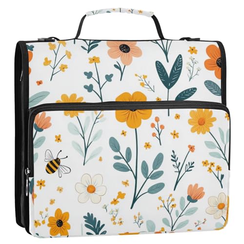 Schöner, weißer Organizer mit 3 Ringen, mit Griff und abnehmbarem Schultergurt, mehrere Taschen, Dokumentenmappe für die Mittelschule Schöner, weißer Organizer mit 3 Ringen, mit Griff und abnehmbarem Schultergurt, mehrere Taschen, Dokumentenmappe für die Mittelschule von Foiosoh