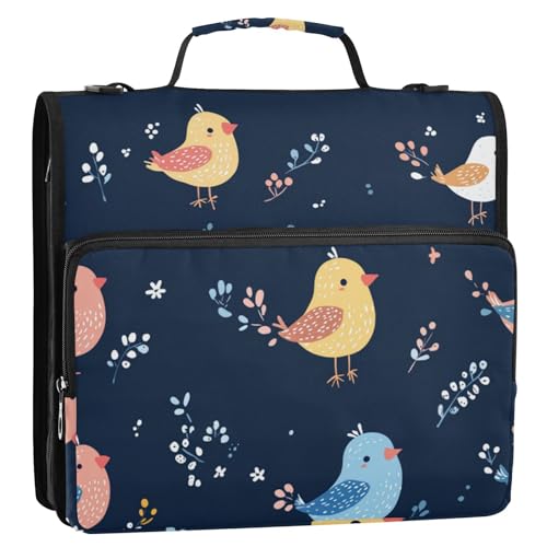 Süßer Vogel, marineblau, 3 Ringe, Organizer mit Riemen, wasserdicht, Dokumentenmappe für Mittelschüler Süßer Vogel, marineblau, 3 Ringe, Organizer mit Riemen, wasserdicht, Dokumentenmappe für Mittelschüler von Foiosoh