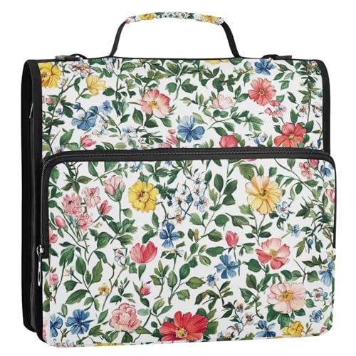 Tudor Rose Beauty Flowers 3-Ringbuch mit Reißverschluss und Riemen, leicht zu transportieren, Dokumenten-Organizer-Tasche für Mittelschüler Tudor Rose Beauty Flowers 3-Ringbuch mit Reißverschluss und Riemen, leicht zu transportieren, Dokumenten-Organizer-Tasche für Mittelschüler von Foiosoh