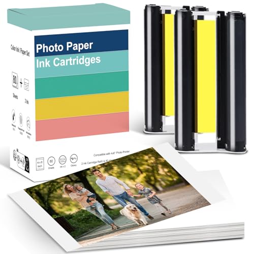 Foiset Kompatibel mit Amber M100/M200-80 Blatt Fotopapier und 2 Tintenpatronen, Nachfüll- und Farbstoff-Sublimation, nur für DHP512/DHP513 Drucker, wasserdicht, lichtbeständig, antioxidativ Foiset Kompatibel mit Amber M100/M200-80 Blatt Fotopapier und 2 Tintenpatronen, Nachfüll- und Farbstoff-Sublimation, nur für DHP512/DHP513 Drucker, wasserdicht, lichtbeständig, antioxidativ von Foiset