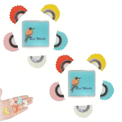 Zwitscherndes Spielzeug für Vögel, originelle magische Vogelpfeife, realistische interaktive verrückte Pfeife in 5 Farben, Pfeifen für Vögel im Freien, twitterndes Krachspielzeug (2set) von Fokayo