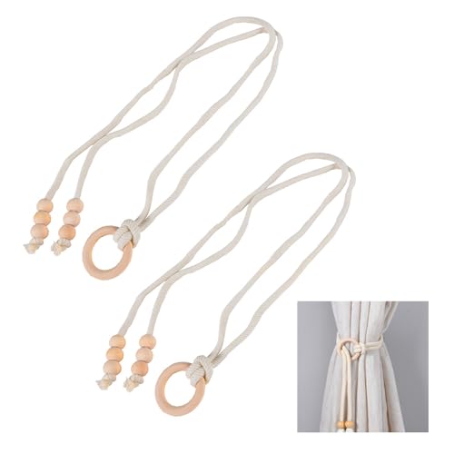 Holzperle String Vorhang Krawatte Rücken, 2 Stück einstellbare Vorhang Krawatte Rücken, Lace-up Vorhang Krawatte Rücken Seil, Quaste Krawatte Rücken für Vorhänge, dekorative Fenster Krawatte zurück Holzperle String Vorhang Krawatte Rücken, 2 Stück einstellbare Vorhang Krawatte Rücken, Lace-up Vorhang Krawatte Rücken Seil, Quaste Krawatte Rücken für Vorhänge, dekorative Fenster Krawatte zurück von Fokecci