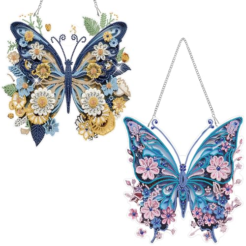 Fokenzary Diamond Art Kits für Erwachsene 5D Diamond Painting Anhänger Kit Bunte Schmetterlinge Diamond Painting Kits für Anfänger DIY Special Shaped Crystal Gem Art Fokenzary Diamond Art Kits für Erwachsene 5D Diamond Painting Anhänger Kit Bunte Schmetterlinge Diamond Painting Kits für Anfänger DIY Special Shaped Crystal Gem Art von Fokenzary