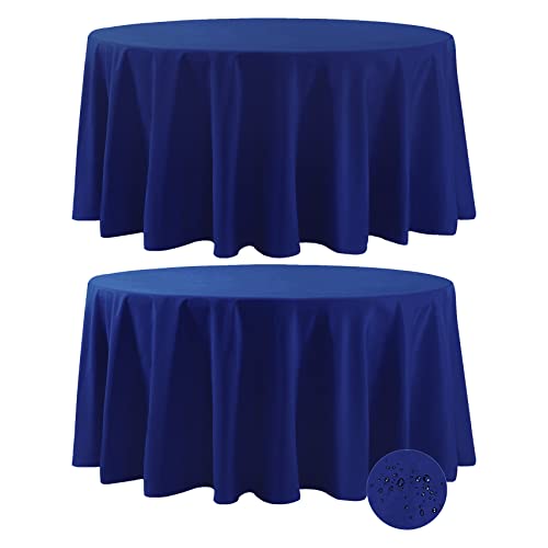 Fokitut Wasserdichte runde Tischdecke, 308 cm, schmutzabweisend und knitterfrei, Polyester-Tischdecke, Stoff-Tischdecke für Küche, Esszimmer, Hochzeit, Party, Urlaub, Abendessen, Königsblau, 2 Stück Fokitut Wasserdichte runde Tischdecke, 308 cm, schmutzabweisend und knitterfrei, Polyester-Tischdecke, Stoff-Tischdecke für Küche, Esszimmer, Hochzeit, Party, Urlaub, Abendessen, Königsblau, 2 Stück von Fokitut