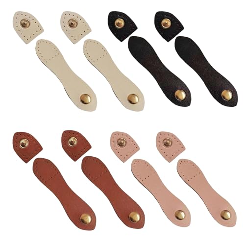 Fokroin 8pcs Leder-Schnappschnallen, Leather Buckles Sew On Taschenverschluss Lederriemen mit Druckknöpfen, für Leder-Geldbörsen, Geldbörsen, Taschen, Handyhüllen, DIY-Handwerk von Fokroin