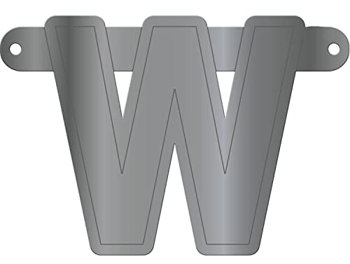 Folat 50224 Banner Letter W::Metallic Silver von Folat B.V.