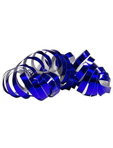 Folat 65803 - Luftschlangen - blau metallic - 2 Rollen mit je 18 Schlangen - 4 m lang von Folat