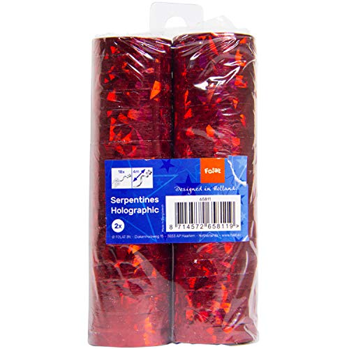 Folat 65811 Serpentines Holographic Red 4m /2 von Folat