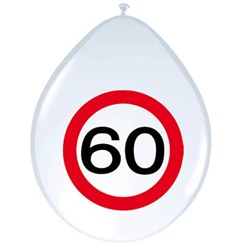 8 Luftballons Motiv Schild Zahl 60. Geburtstag Party Deko 60 8 Luftballons Motiv Schild Zahl 60. Geburtstag Party Deko 60 von Folat