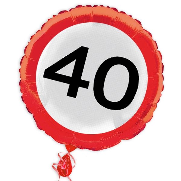 Ballon "Verkehrsschild" zum 40. Geburtstag von Folat