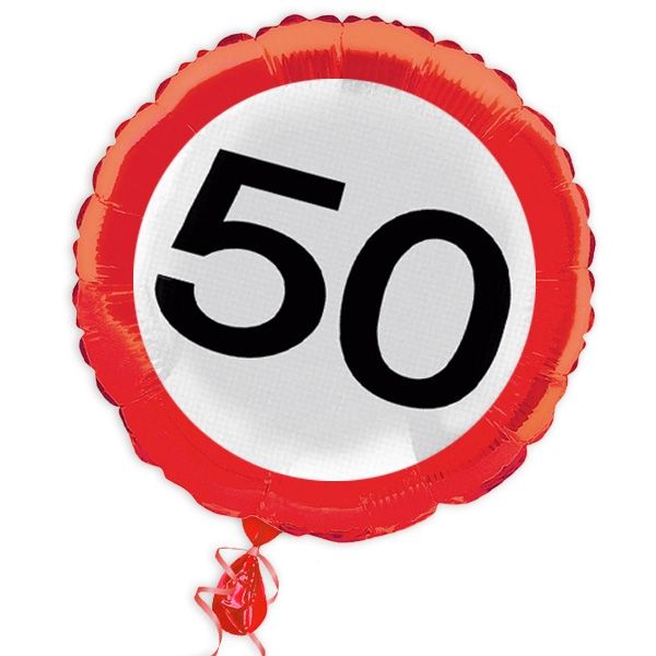 Ballon "Verkehrsschild" zum 50. Geburtstag von Folat