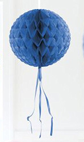 Deckenhänger Ball aus Wabenpapier 30 cm blau Deckenhänger Ball aus Wabenpapier 30 cm blau von Folat