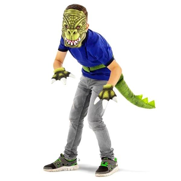 Dinosaurier Kinderkostüm im Set mit Schwanz, Krallen und Maske Dinosaurier Kinderkostüm im Set mit Schwanz, Krallen und Maske von Folat