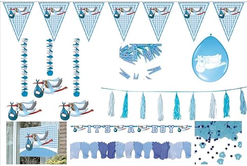 Folat 00350 Partypaket Geburt Junge, Blau von Folat