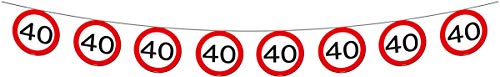 Folat 05181 - Wimpelkette - 12 m - Verkehrszeichen - Zahl 40-1 STK. von Folat