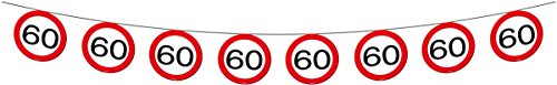 Folat 05185 Banner Traffic Sign-60 years-12 m Long Party-Dekoration, Zahl 60 Folat 05185 Banner Traffic Sign-60 years-12 m Long Party-Dekoration, Zahl 60 von Folat
