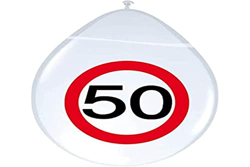 Folat 05383 Luftballons Verkehrsschild 50, 8 Stueck Folat 05383 Luftballons Verkehrsschild 50, 8 Stueck von Folat