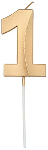 Folat 18871 - Kerze für Kuchen Glamour Vibes Gold - ca. 10 cm hoch - Zahl 1 Folat 18871 - Kerze für Kuchen Glamour Vibes Gold - ca. 10 cm hoch - Zahl 1 von Folat