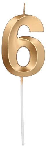 Folat 18876 - Kerze für Kuchen Glamour Vibes Gold - ca. 10 cm hoch - Zahl 6 Folat 18876 - Kerze für Kuchen Glamour Vibes Gold - ca. 10 cm hoch - Zahl 6 von Folat