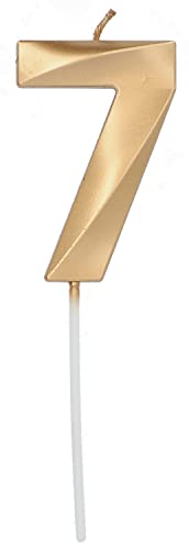 Folat 18877 - Kerze für Kuchen Glamour Vibes Gold - ca. 10 cm hoch - Zahl 7 Folat 18877 - Kerze für Kuchen Glamour Vibes Gold - ca. 10 cm hoch - Zahl 7 von Folat