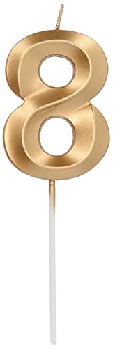 Folat 18878 - Kerze für Kuchen Glamour Vibes Gold - ca. 10 cm hoch - Zahl 8 Folat 18878 - Kerze für Kuchen Glamour Vibes Gold - ca. 10 cm hoch - Zahl 8 von Folat