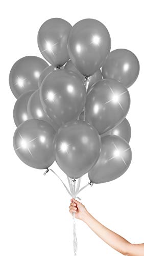 Folat 19383 Luftballons mit Schleife, 23 cm, 30 Stück, silberfarben Folat 19383 Luftballons mit Schleife, 23 cm, 30 Stück, silberfarben von Folat