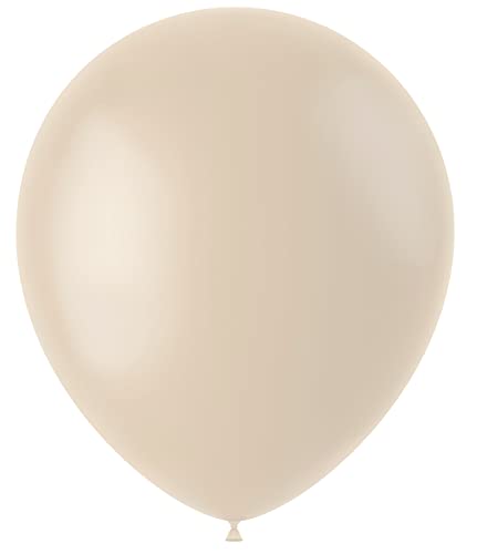 Folat 19618 Luftballons Farben Beige 33 cm 10 Stück - Creamy Latte Latex Ballons füllen mit Helium oder luft für Geburtstag, Geburtstagsdeko, Hochzeit, Baby Shower, Jubiläum, Party Dekoration von Folat