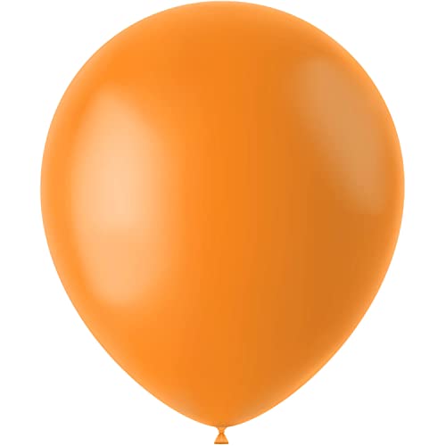 Folat 19623 - Latex Luftballons Oval - orange matt - 33cm - 50 Stk. von Folat
