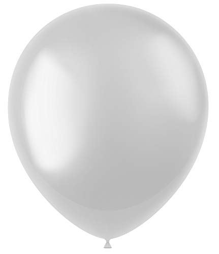 Folat 19760 - Latex Luftballons Oval - weiß glänzend - 33cm - 100 Stk. von Folat