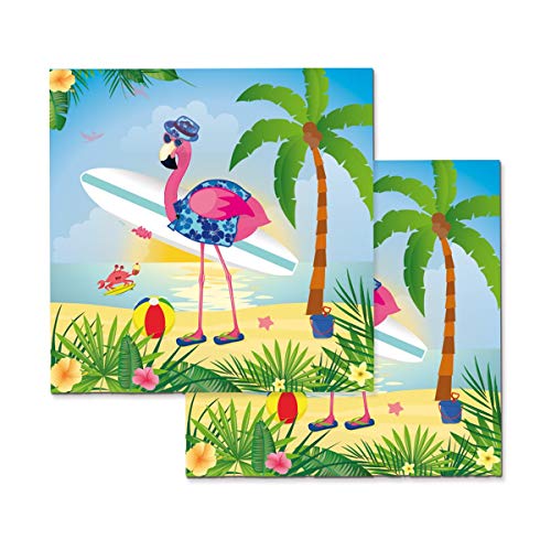 Folat 20 Servietten * Flamingo * für Mottoparty oder Kindergeburtstag // Par von Folat