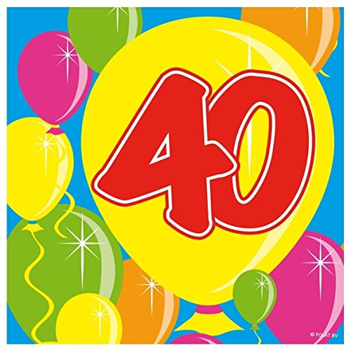 Folat Servet Balloons 40 jaar 25 x 25 von Folat