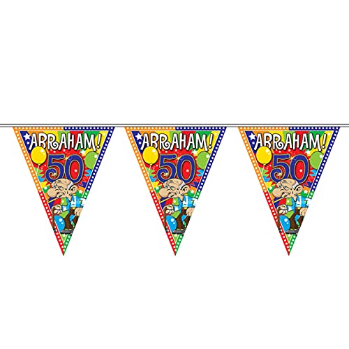 Folat Abraham 22407 Party-Wimpel, 50 Jahre, Mehrfarbig von Folat