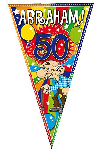 Folat 22430 Abraham Super Party XL Wimpelkette zum 50. Geburtstag, 90 x 150 cm, In verschiedenen Farben erhältlich Folat 22430 Abraham Super Party XL Wimpelkette zum 50. Geburtstag, 90 x 150 cm, In verschiedenen Farben erhältlich von Folat