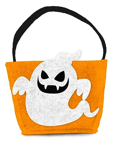 Folat 23875 - Happy Halloween Booo! - Trick or Treat Bag Filzkürbis Schwarz Geist Orange Schwarz,Tragetaschen Party Geschenktüten Wiederverwendbar mit Griffen für Halloween Gastgeschenke Folat 23875 - Happy Halloween Booo! - Trick or Treat Bag Filzkürbis Schwarz Geist Orange Schwarz,Tragetaschen Party Geschenktüten Wiederverwendbar mit Griffen für Halloween Gastgeschenke von Folat