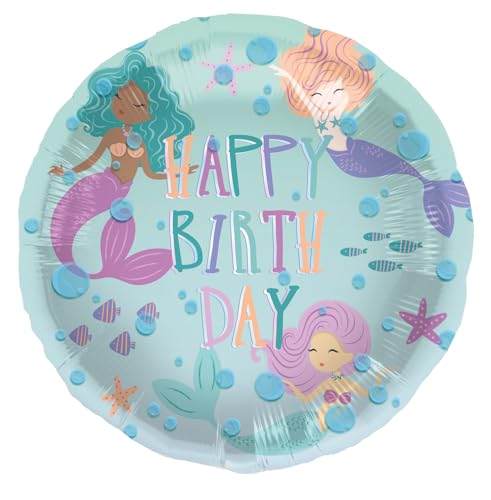 Folat 23933 Meerjungfrau Geburtstag Deko Blau mit Irisierende Glitzer - Folienballon - Mermaid Magic - 45 cm - Nixe Dekoration für Meerjungfrauparty Folat 23933 Meerjungfrau Geburtstag Deko Blau mit Irisierende Glitzer - Folienballon - Mermaid Magic - 45 cm - Nixe Dekoration für Meerjungfrauparty von Folat