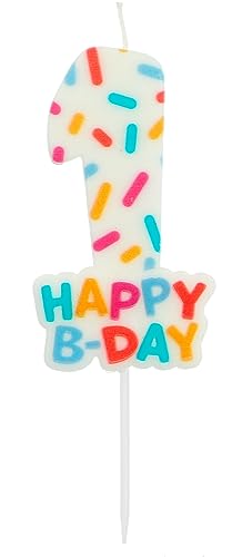 Folat 24111 Kuchen Kerze Cozy Sprinkles Ziffer/Zahl 1-7 cm Geburtstagskerzen für Geburtstag, Geburtstagsdeko, für Kinder Partys, Hochzeiten, Firmenfeiern, Jubiläen, Mehrfarbig, 7 cm von Folat