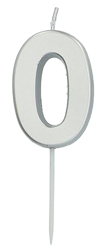 Folat 24130 Kuchen Kerze Ziffer/Zahl 0 Silber-5 cm Geburtstagskerzen für Geburtstag, Geburtstagsdeko, für Kinder Partys, Hochzeiten, Firmenfeiern, Jubiläen Folat 24130 Kuchen Kerze Ziffer/Zahl 0 Silber-5 cm Geburtstagskerzen für Geburtstag, Geburtstagsdeko, für Kinder Partys, Hochzeiten, Firmenfeiern, Jubiläen von Folat