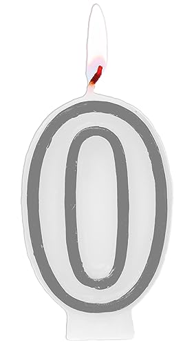 Folat 24160 Kuchen Kerze Simply Chique Silver Ziffer/Zahl 0-9 cm Geburtstagskerzen für Geburtstag, Geburtstagsdeko, für Kinder Partys, Hochzeiten, Firmenfeiern, Jubiläen, Silber, 9 cm Folat 24160 Kuchen Kerze Simply Chique Silver Ziffer/Zahl 0-9 cm Geburtstagskerzen für Geburtstag, Geburtstagsdeko, für Kinder Partys, Hochzeiten, Firmenfeiern, Jubiläen, Silber, 9 cm von Folat