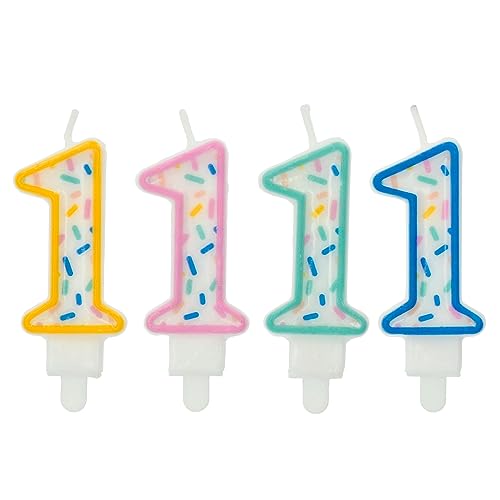 Folat 24171 Kuchen Kerze Sprinkles Ziffer/Zahl 1 Sortiert - 9 cm Geburtstagskerzen für Geburtstag, Geburtstagsdeko, für Kinder Partys, Hochzeiten, Firmenfeiern, Jubiläen Folat 24171 Kuchen Kerze Sprinkles Ziffer/Zahl 1 Sortiert - 9 cm Geburtstagskerzen für Geburtstag, Geburtstagsdeko, für Kinder Partys, Hochzeiten, Firmenfeiern, Jubiläen von Folat