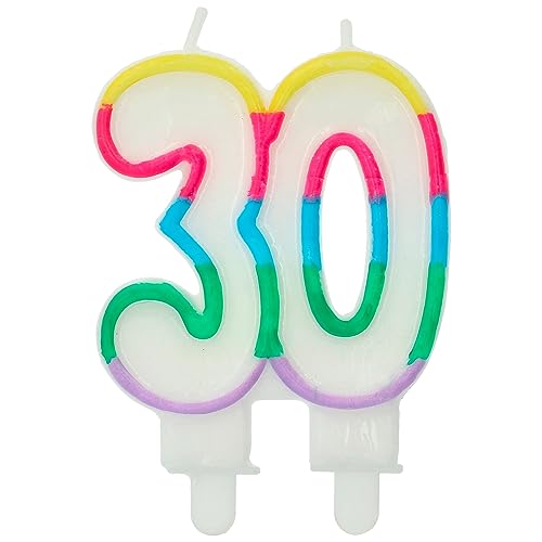 Folat 24182 Kuchen Kerze Colorblock Ziffer/Zahl 30-7,5 x 6 cm Geburtstagskerzen für Geburtstag, Geburtstagsdeko, für Kinder Partys, Hochzeiten, Firmenfeiern, Jubiläen, Mehrfarbig, 6 cm Folat 24182 Kuchen Kerze Colorblock Ziffer/Zahl 30-7,5 x 6 cm Geburtstagskerzen für Geburtstag, Geburtstagsdeko, für Kinder Partys, Hochzeiten, Firmenfeiern, Jubiläen, Mehrfarbig, 6 cm von Folat