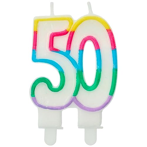 Folat 24184 Kuchen Kerze Colorblock Ziffer/Zahl 50-7,5 x 6 cm Geburtstagskerzen für Geburtstag, Geburtstagsdeko, für Kinder Partys, Hochzeiten, Firmenfeiern, Jubiläen, Mehrfarbig, 6 cm Folat 24184 Kuchen Kerze Colorblock Ziffer/Zahl 50-7,5 x 6 cm Geburtstagskerzen für Geburtstag, Geburtstagsdeko, für Kinder Partys, Hochzeiten, Firmenfeiern, Jubiläen, Mehrfarbig, 6 cm von Folat